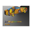 Jelly bean car, postcard