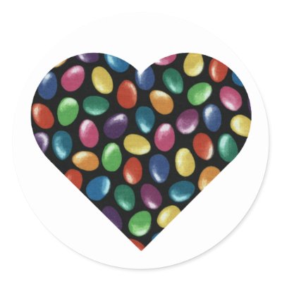 jelly beans background. Jelly Bean Heart Round