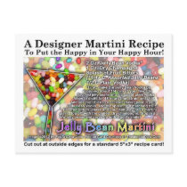 Jelly Bean Martini Recipe Postcard