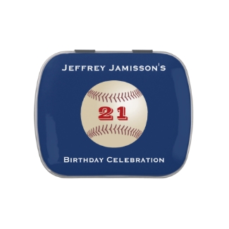 Jelly Belly Candy Tin Baseball Party Favor 21 Yrs