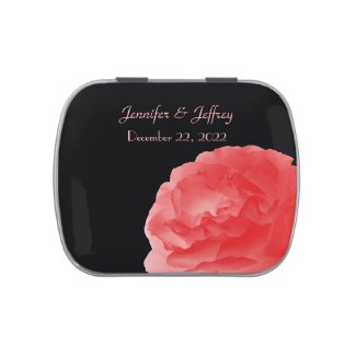 Jelly Belly Candy Tin Party Favor Wedding Coral