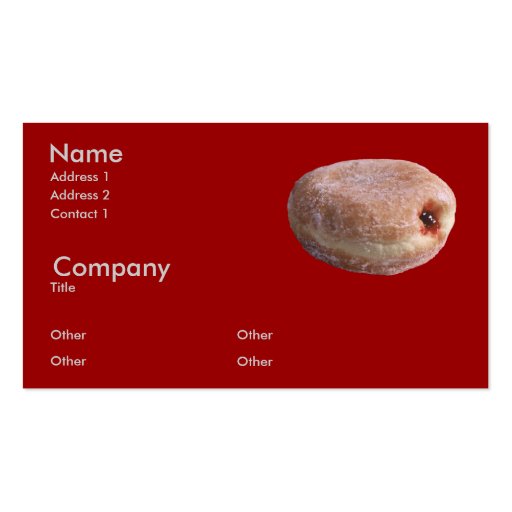 Jelly Filled Donut Business Card (front side)