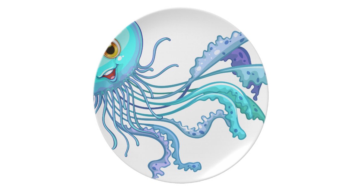 Jelly fish dinner plate Zazzle