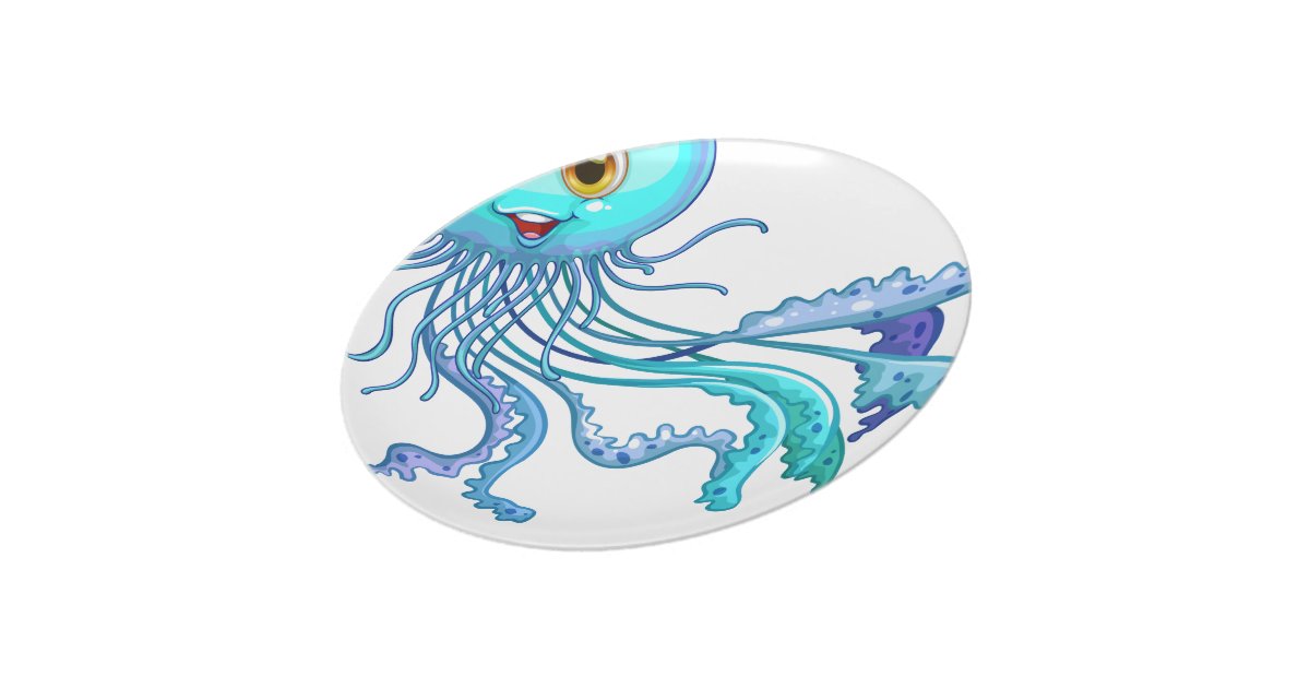 Jelly fish dinner plate Zazzle