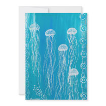 Jelly Fish Dreaming Custom Invitations