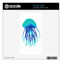 JELLY FISH STYLED SKINS FOR iPhone 4S