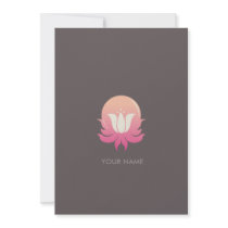 JELLY FLOWER COMPLIMENT CARD BROWN CUSTOM INVITATIONS
