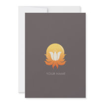 JELLY FLOWER COMPLIMENT CARD SUNRISE PERSONALIZED INVITES