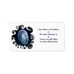 Jellyfish Bright Blue Name Gift Tag Bookplate