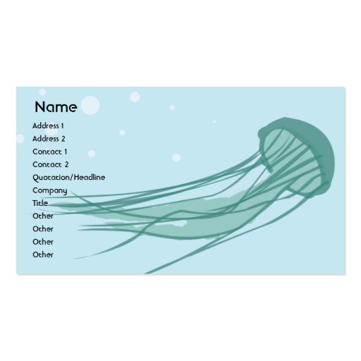 Jellyfish - Business Business Cards (front side)