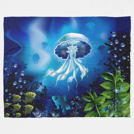 Jellyfish Fleece Blanket Zazzle