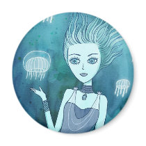 Jellyfish Girl magnet