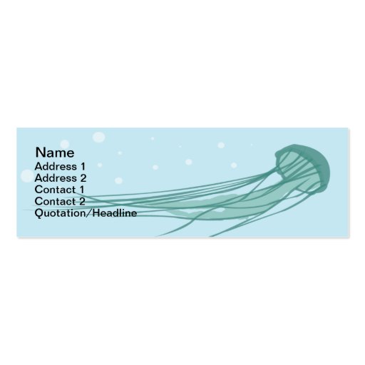 Jellyfish - Skinny Business Card Template (front side)