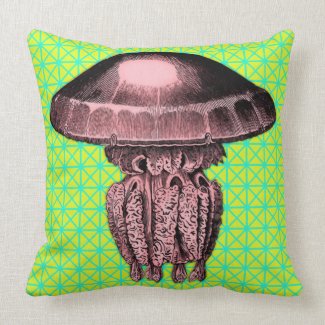 Jellyfish Throw Pillow