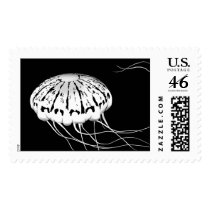 jellyfishing at night postage