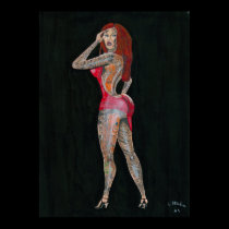Jen Sexy Tattoo Poster posters