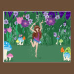 Jen the Dancing Flower Fairy Postcard postcards