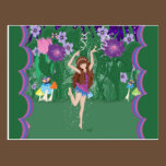 Jen the Dancing Flower Fairy Postcard postcards
