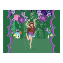 Jen the Dancing Flower Fairy Postcard