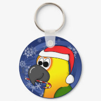 Jenday Conure Christmas Keychain