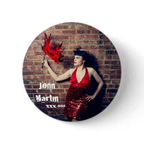 Jenn Martin (red dress masquerade) Button