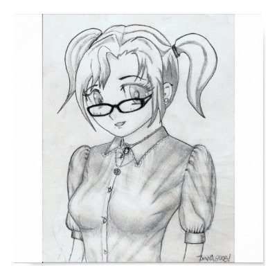 Jenna's anime sketch print by Jenna137