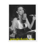 Jennifer Keith Singing Black and White, jennife... Postcards