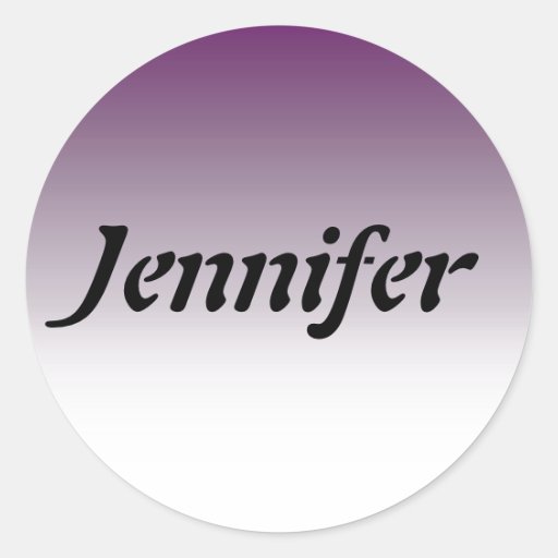 Jennifer Name Template Classic Round Sticker Zazzle