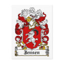 Jensen Family Crest postcards