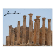 jerash roman columns postcards