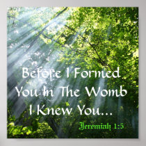 JEREMIAH 1:5 - WOODS PRINT