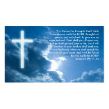 Jeremiah 29; 11-14 - Christian Business Card