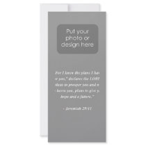 JEREMIAH 29:11 Bible Verse Custom Rack Card