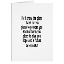 Jeremiah 29:11 greeting card