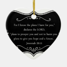 Jeremiah 29:11 Custom Christian Gift Christmas Tree Ornament
