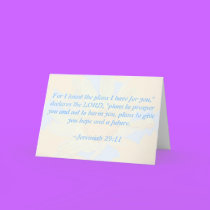 Jeremiah 29:11 Daisy-Patterned Greeting Card