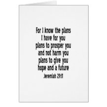 Jeremiah 29:11 greeting card