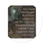 Jeremiah 29:11 hope for the future round stickers