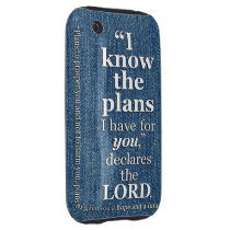 Jeremiah 29:11 I Know The Plans Bible Verse Tough Iphone 3 Cases