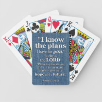 Jeremiah 29:11 I Know The Plans Bible Verse Quote playing cards