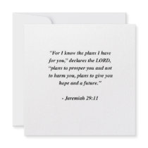 JEREMIAH 29:11 PERSONALIZED INVITATIONS