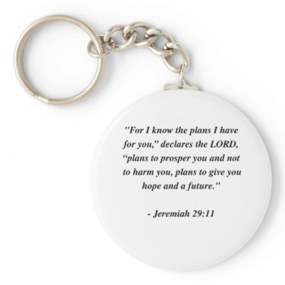 JEREMIAH 29:11 KEY CHAINS
