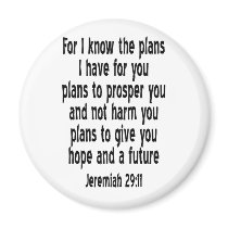 Jeremiah 29:11 fridge magnets