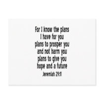 Jeremiah 29:11 postcard