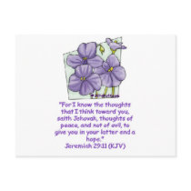 Jeremiah 29:11 postcards