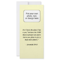 JEREMIAH 29:11 CUSTOMIZED RACK CARD