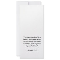 JEREMIAH 29:11 CUSTOM RACK CARD