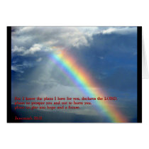 Jeremiah 29:11 Rainbow Greeting Card