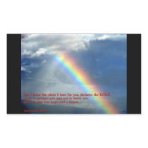 Jeremiah 29:11 Rainbow Rectangular Sticker
