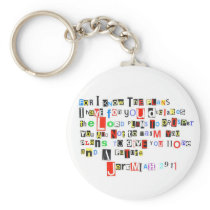 Jeremiah 29:11 Ransom Note Keychains